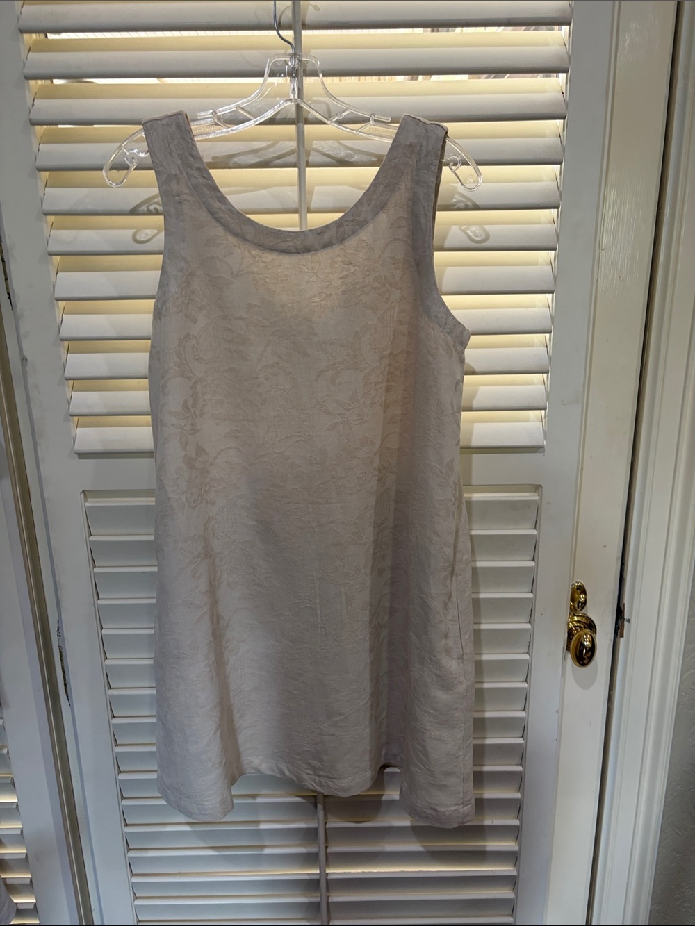 Rachel Zoe Natural Beige Linen-Blend Tank Dress. Size Small NWOT